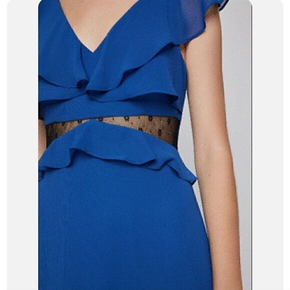 BCBGenerationâBlueâIrisâRuffle MaxiâDress - Picture 2 of 11